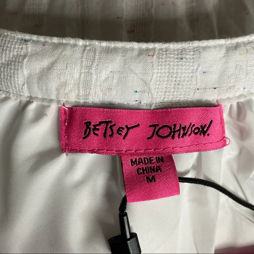 Betsey Johnson spectator puff sleeve midi dress M - Picture 8 of 11